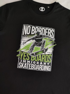 Immigrant Skateboarding No Borders T-Shirt - S